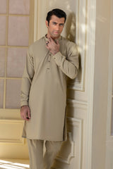 Stitched Elegant Kurta With Matching Trouser for Men - Soft Green - A Man