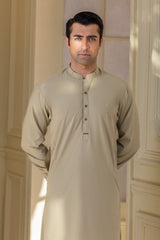 Stitched Elegant Kurta With Matching Trouser for Men - Soft Green
