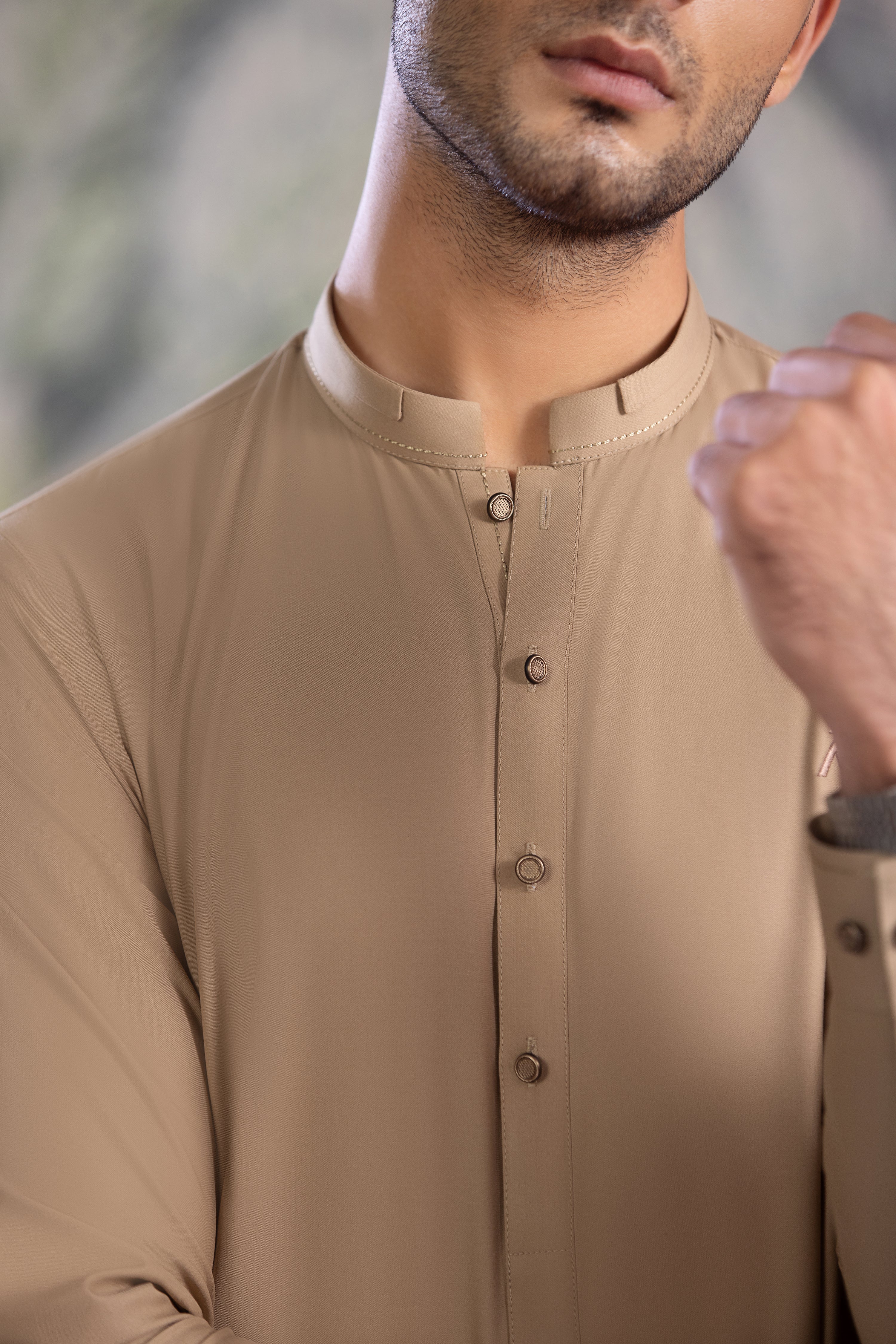 Light Brown Premium Kurta With Matching Shalwar