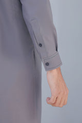 Stitched Kurta Trouser for Men - Slate Grey