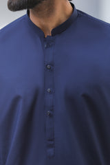 Stitched Kurta With Matching Shalwar for Men - Royal Blue