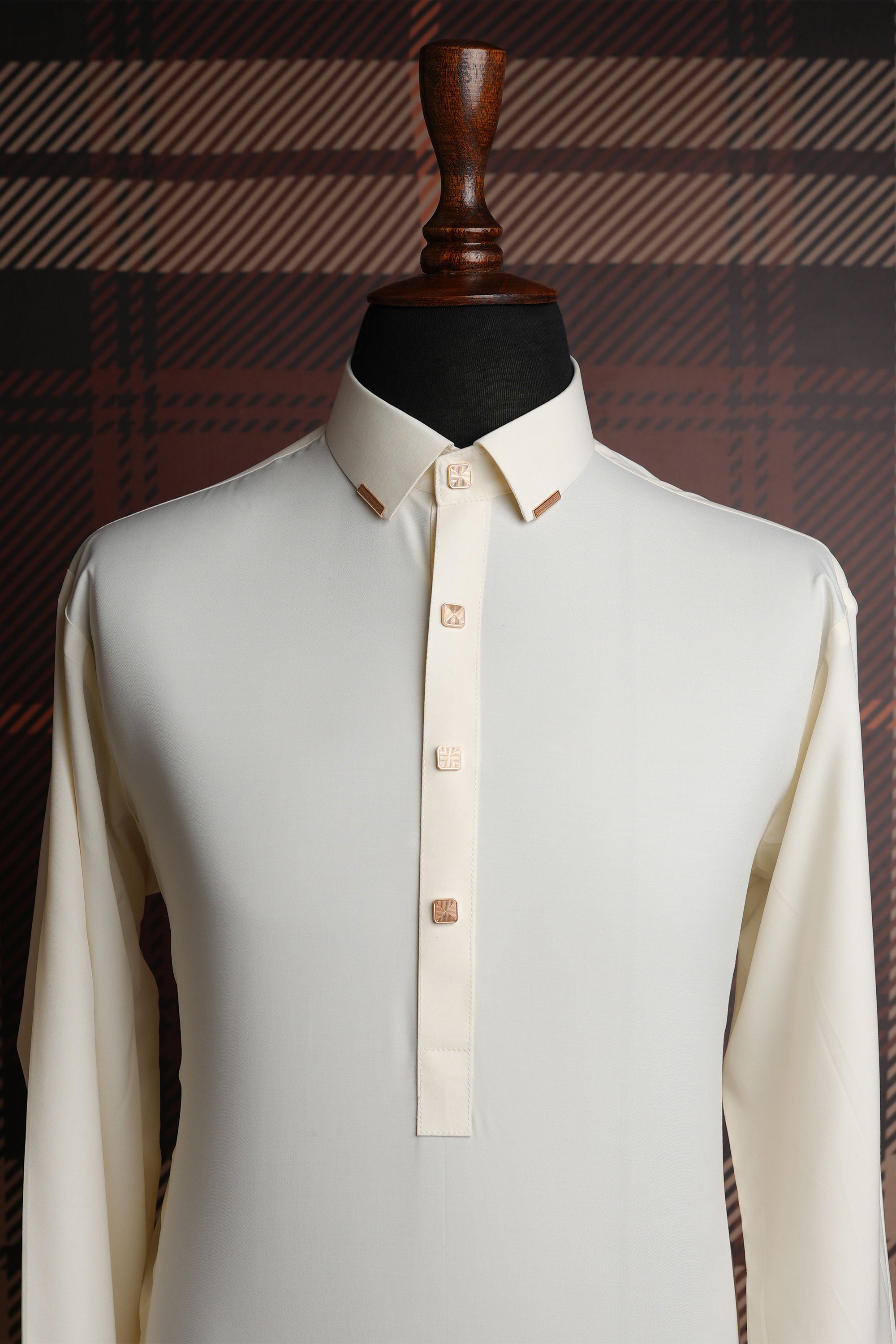 Classic Kameez Shalwar with Signature Collar Detailing - Boski
